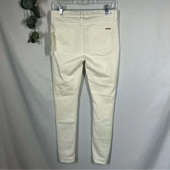 NWT Hudson | Midrise Nico Distressed Super Skinny White Jeans Women’s Size 29 - Picture 7 of 17
